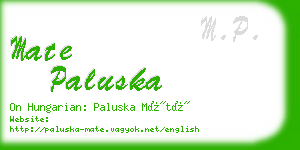 mate paluska business card